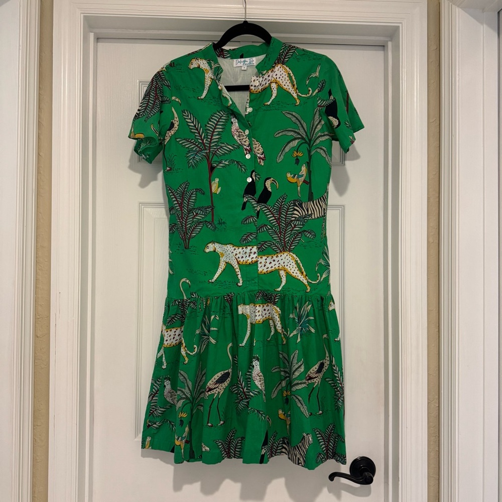 Darlington Isle - Green Animal Print Dress